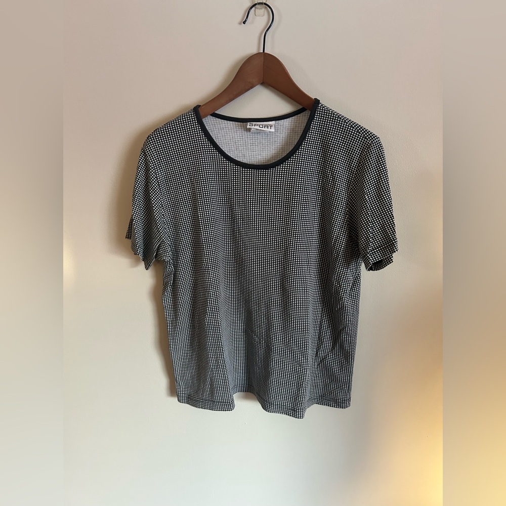 Vintage | Black & White Checkered Short Sleeve Tee
